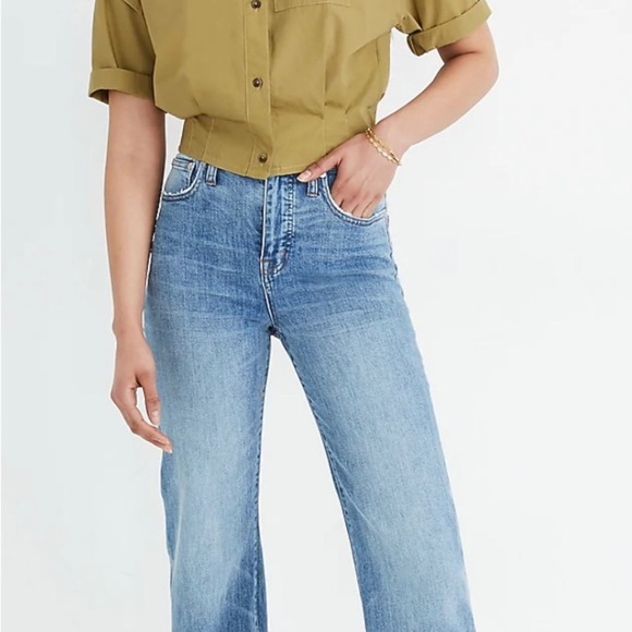 Madewell Olive Button Down Shirt - Picture 2 of 5